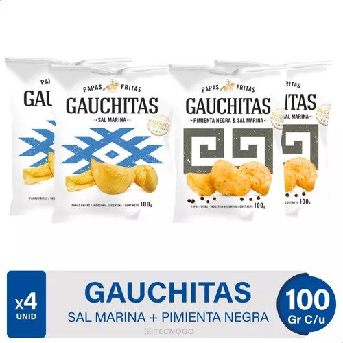 Imagen del producto: Papas Fritas Gauchitas Pimienta Y Sal Marina